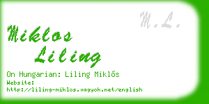 miklos liling business card